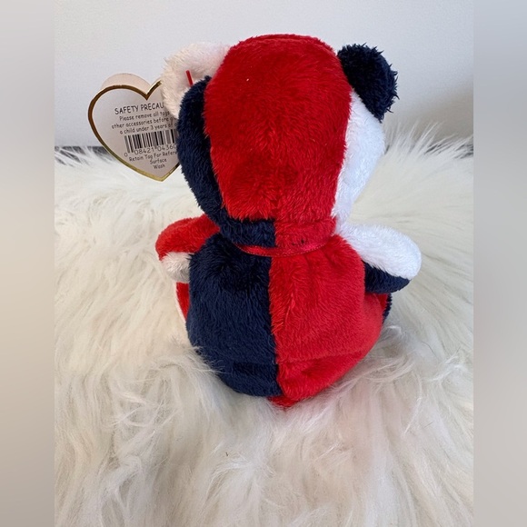 Ty Beanie Baby Patriotic Bear in Red, White, and Blue - Picture 8 of 8